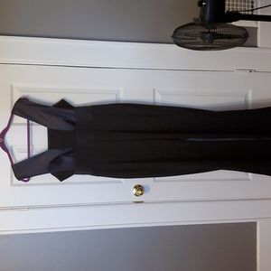 Black/satin jumpsuit- wide legged